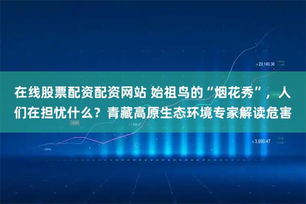 在线股票配资配资网站 始祖鸟的“烟花秀”，人们在担忧什么？青藏高原生态环境专家解读危害