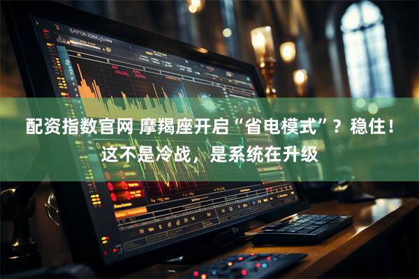 配资指数官网 摩羯座开启“省电模式”？稳住！这不是冷战，是系统在升级